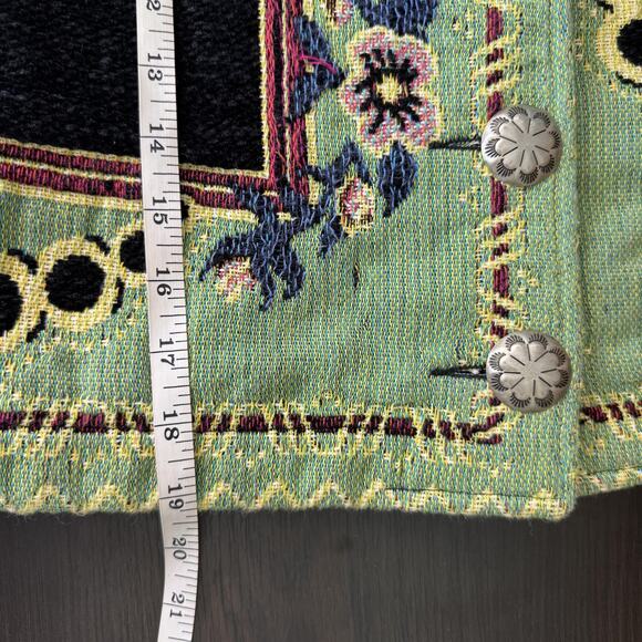 Vintage Painted Pony Jacket Womens Small Floral Tapestry Boho Southwest Western - Picture 9 of 10